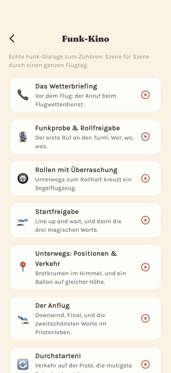 Die Übersicht der Trainer mit der Prüfungssimulation